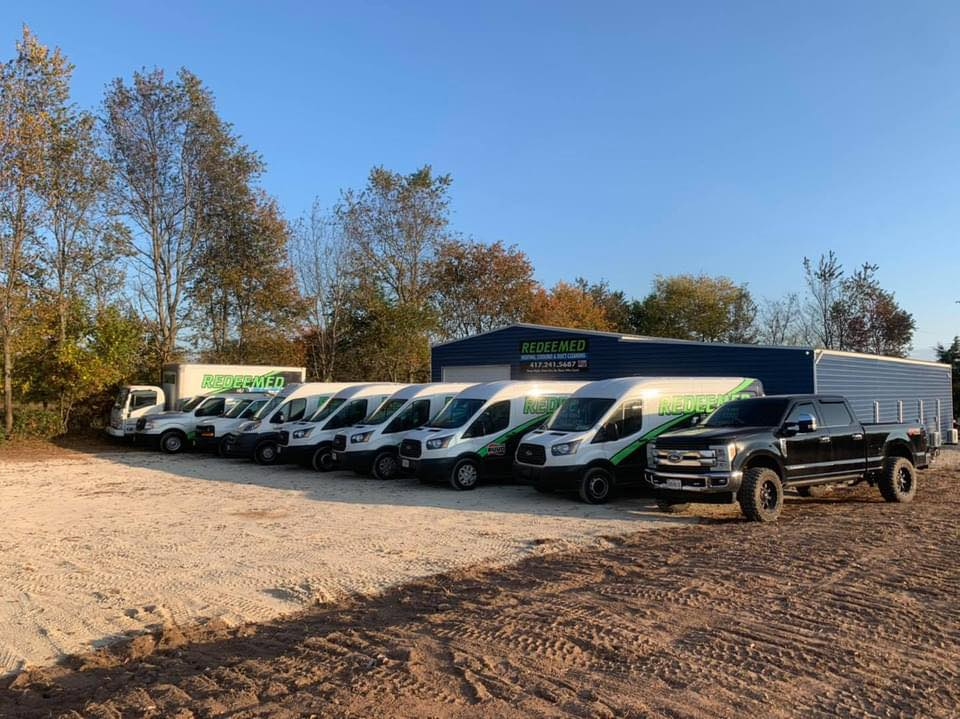 Redeemed HVAC & Plumbing service vans and technicians at the Republic, Missouri shop