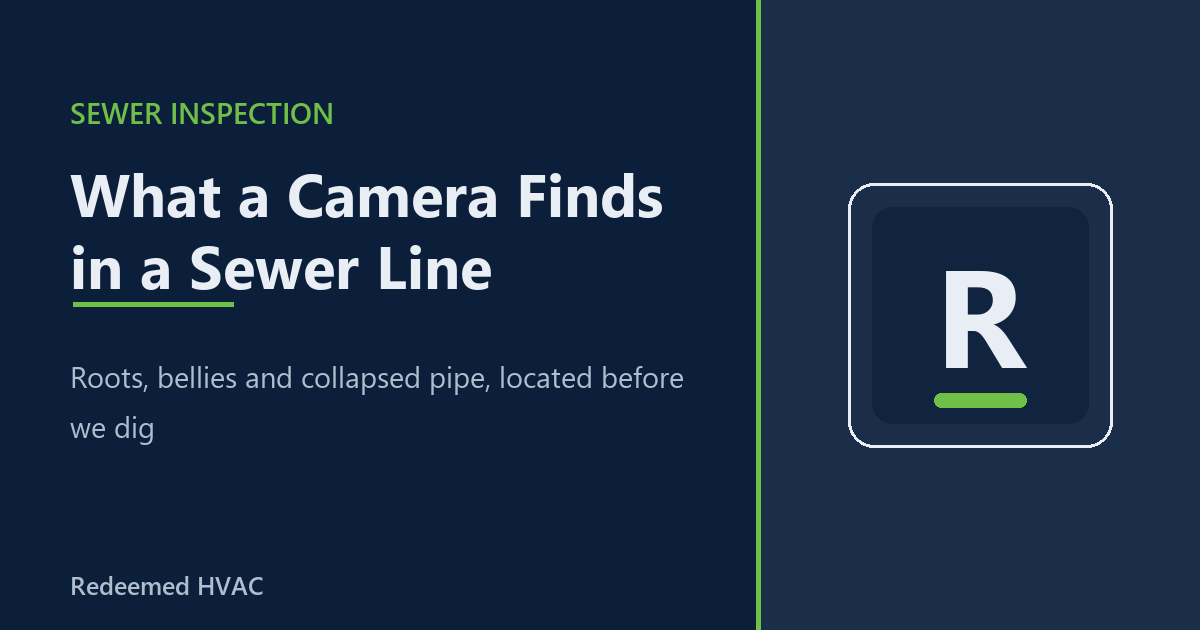 Drainage service in Republic Missouri: technician running a camera down a sewer line